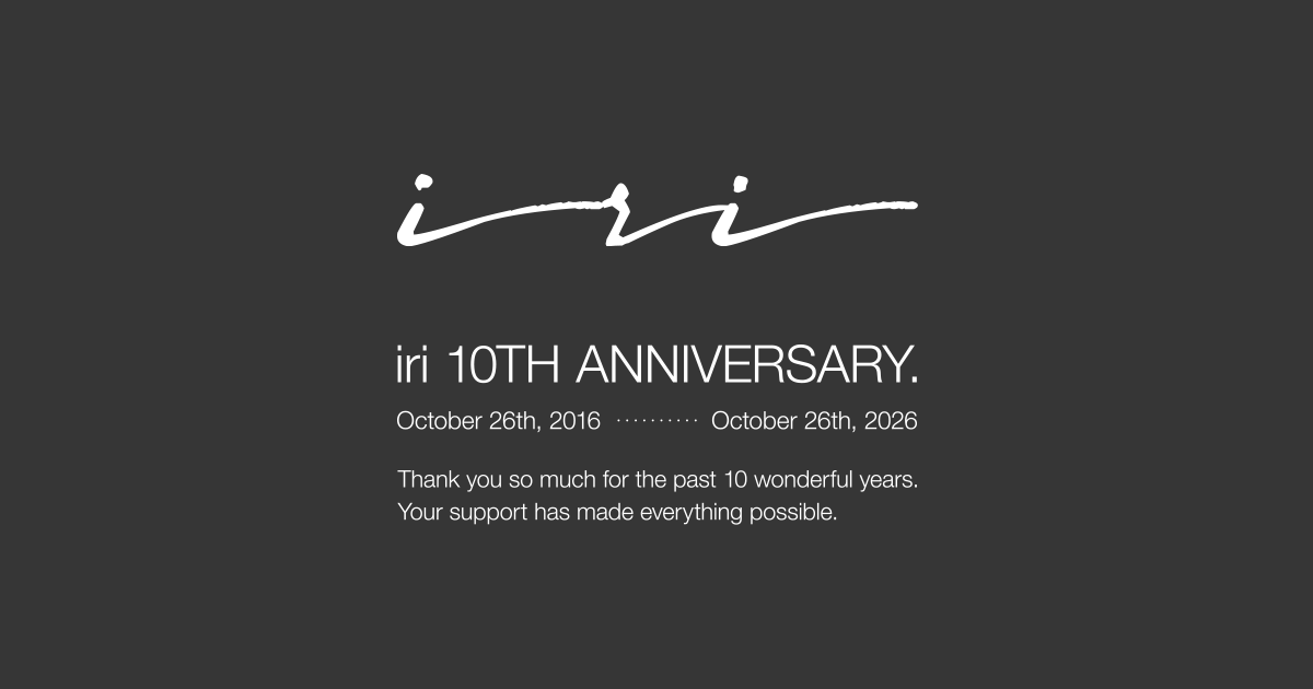 iri ライブ　トレーナー iri 10th Anniversary LIVE iri - CREATIVEMAN PRODUCTIONS
